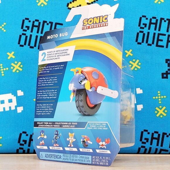 Jakks Pacific Sonic the Hedgehog MOTO BUG 2.5" GO SEGA Collectible Action Figure - Picture 3 of 9
